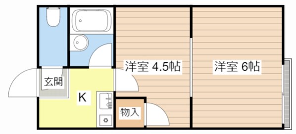 ドリームハイツ２号館の物件間取画像